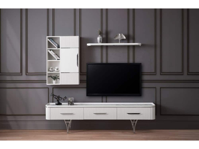 Alina Modern Tv Ünitesi, Renk: Beyaz - sitelerankara.com - Pakel Mobilya