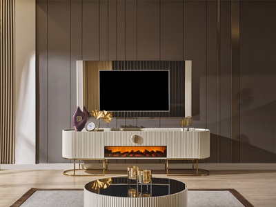 Gucci Ekru Gold Modern Tv Ünitesi - sitelerankara.com - Pakel Mobilya