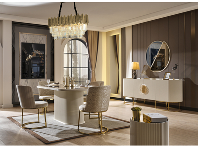 Gucci Ekru Gold Modern Yemek Odası - sitelerankara.com - Pakel Mobilya