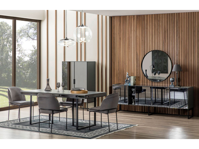 Floria Antrasit Modern Yemek Odası - sitelerankara.com - Pakel Mobilya
