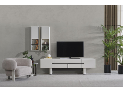 Dallas Premium Beyaz Modern Tv Ünitesi - sitelerankara.com - Pakel Mobilya