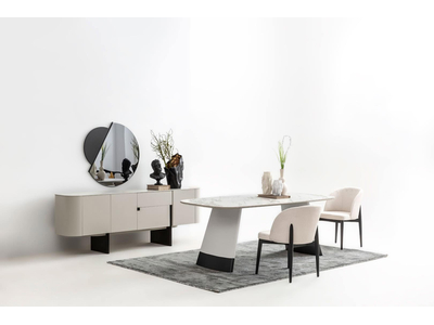 Delta Açık Gri - Siyah Modern Yemek Odası - sitelerankara.com - Pakel Mobilya