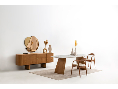 Delta Meşe - Bej Modern Yemek Odası - sitelerankara.com - Pakel Mobilya