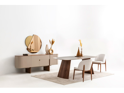 Delta  Bej - Ceviz Modern Yemek Odası - sitelerankara.com - Pakel Mobilya