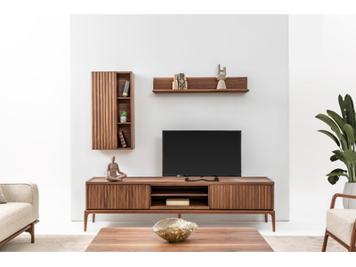 Milano Modern TV Ünitesi – Şık ve İşlevsel Ahşap Tasarım - sitelerankara.com - Pakel Mobilya