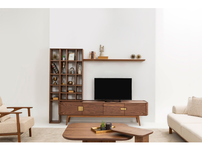 Arte Modern TV Ünitesi – Ahşap Detaylı Şık ve İşlevsel Tasarım - sitelerankara.com - Pakel Mobilya