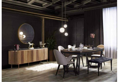 Tesla Ceviz Bronz Modern Yemek Odası, Renk: Ceviz Bronz - sitelerankara.com - Pakel Mobilya