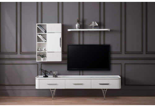 Alina Modern Tv Ünitesi, Renk: Beyaz - sitelerankara.com - Pakel Mobilya