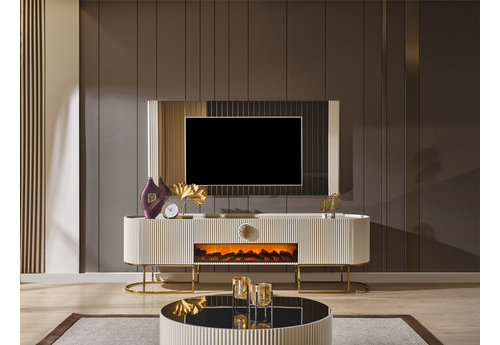 Gucci Ekru Gold Modern Tv Ünitesi - sitelerankara.com - Pakel Mobilya