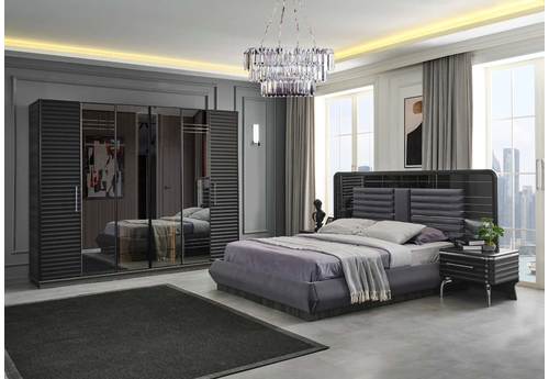 Asel Antrasit Modern Yatak Odası - sitelerankara.com - Pakel Mobilya