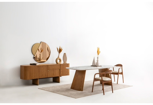 Delta Meşe - Bej Modern Yemek Odası - sitelerankara.com - Pakel Mobilya