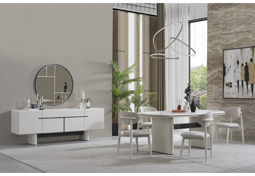 Dallas Premium Beyaz Modern Yemek Odası - sitelerankara.com - Pakel Mobilya