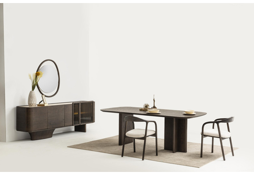 Natura Koyu Meşe Modern Yemek Odası - sitelerankara.com - Pakel Mobilya