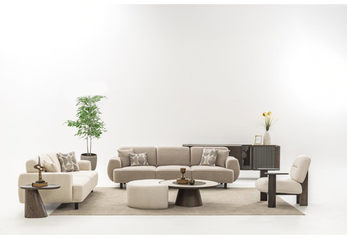 Natura Koyu Meşe Oturma Grubu – Modern ve Şık Koltuk Takımı - sitelerankara.com - Pakel Mobilya