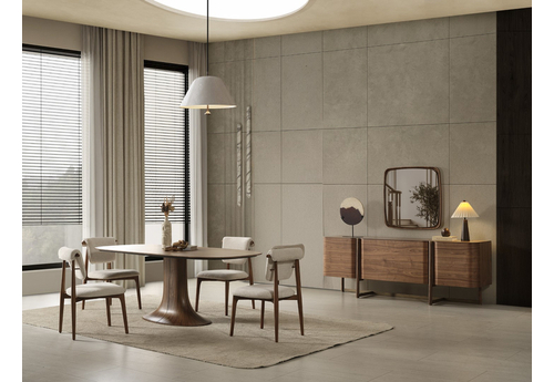 Line 26 Walnut Modern Yemek Odası - sitelerankara.com - Pakel Mobilya