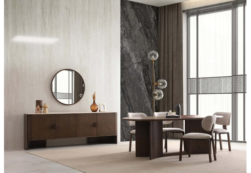 Lucca Dark Modern Yemek Odası Takımı - sitelerankara.com - Pakel Mobilya