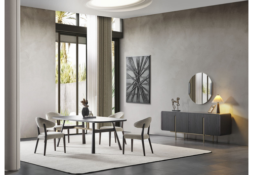 Wogg 30 Dark Modern Yemek Odası - sitelerankara.com - Pakel Mobilya