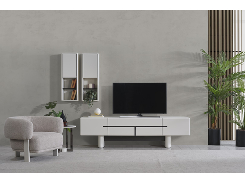 Dallas Premium Beyaz Modern Tv Ünitesi - sitelerankara.com - Pakel Mobilya