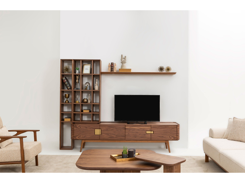Arte Modern TV Ünitesi – Ahşap Detaylı Şık ve İşlevsel Tasarım - sitelerankara.com - Pakel Mobilya